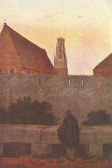 Caspar David Friedrich By the townwall Norge oil painting art
